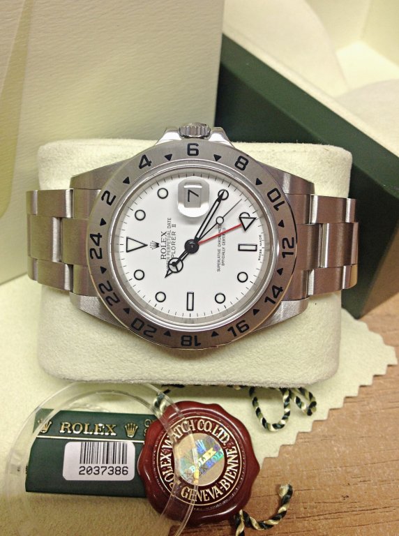 Rolex replica explorer II classic 16570 40mm white dial - immagine 5