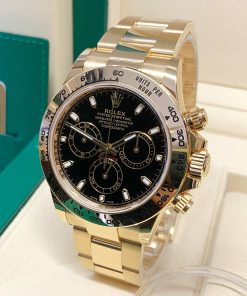 Alternative view of Rolex replica Daytona Yellow Gold 116508 Black dial