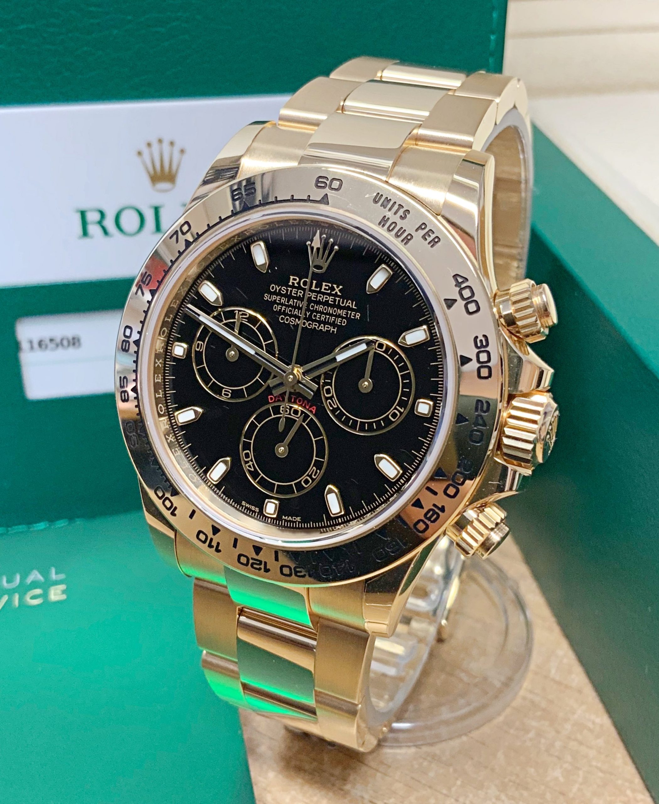 Rolex replica Daytona Yellow Gold 116508 Black dial - immagine 6