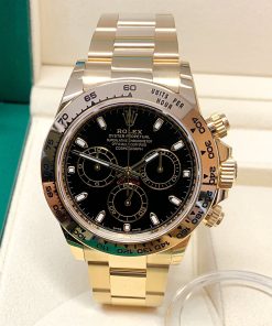 Rolex replica Daytona Yellow Gold 116508 Black dial