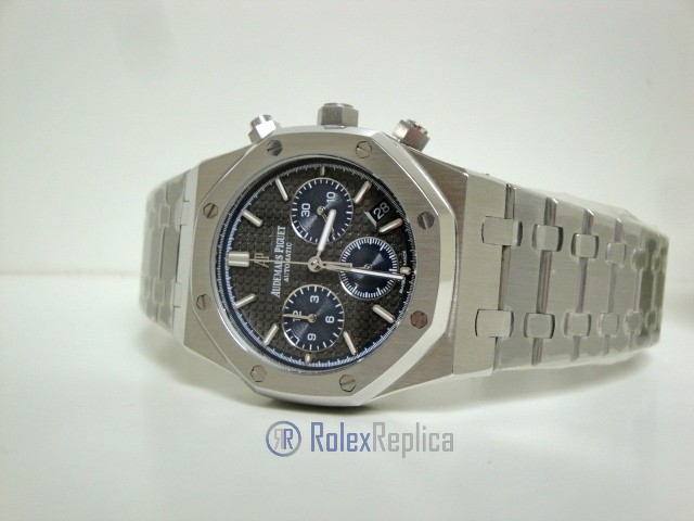audemars piguet replica chrono royal oak leo messi acciaio black dial imitazione copia - immagine 12