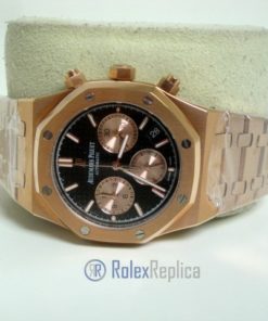 audemars piguet replica chrono royal oak leo messi rose gold black dial imitazione copia