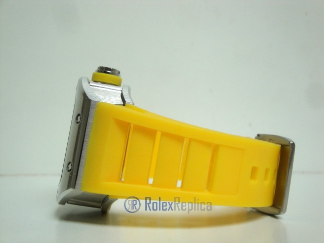 richard mille replica RM038 bubba watson skeletron yellow limited edition strip rubber-b - immagine 4