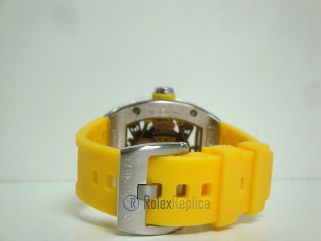 richard mille replica RM038 bubba watson skeletron yellow limited edition strip rubber-b - immagine 5