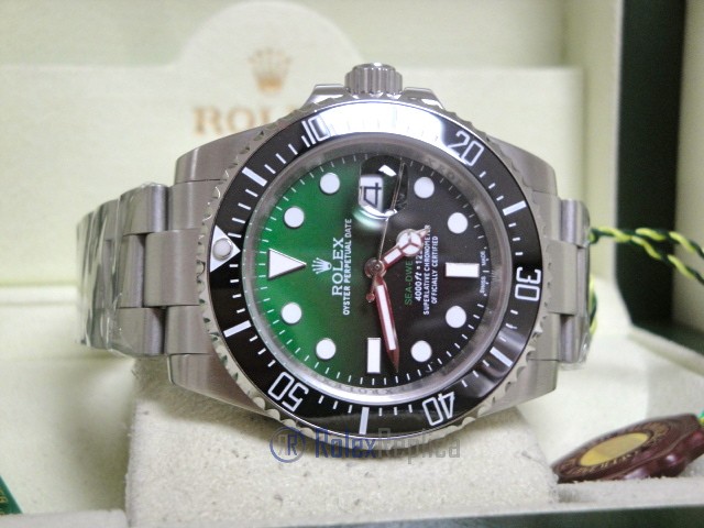 rolex replica seadweller gradient green dial new basilea 2018 orologio replica copia lusso imitazione - immagine 7