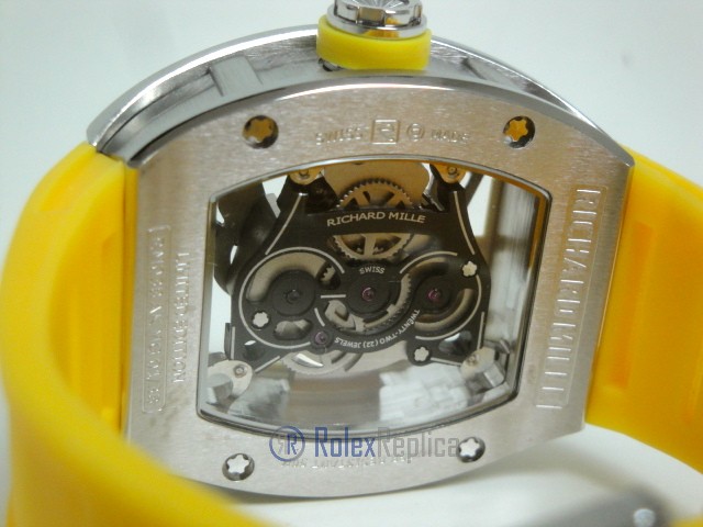 richard mille replica RM038 bubba watson skeletron yellow limited edition strip rubber-b - immagine 7