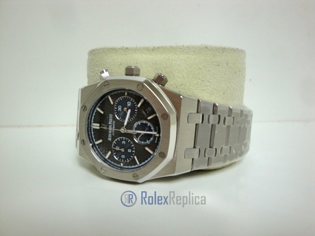 audemars piguet replica chrono royal oak leo messi acciaio black dial imitazione copia - immagine 3