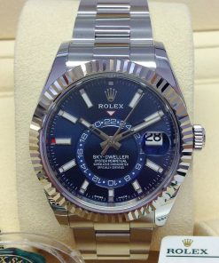 rolex replica sky-dweller acciaio-white gold blue dial orologio replica copia