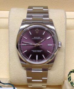 Alternative view of Rolex replica oyster perpetual red grape 39mm