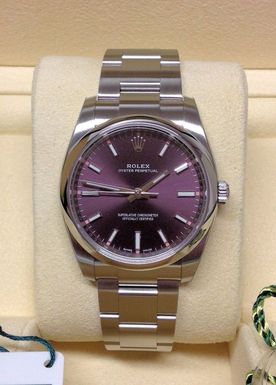 Rolex replica oyster perpetual red grape 39mm - immagine 2