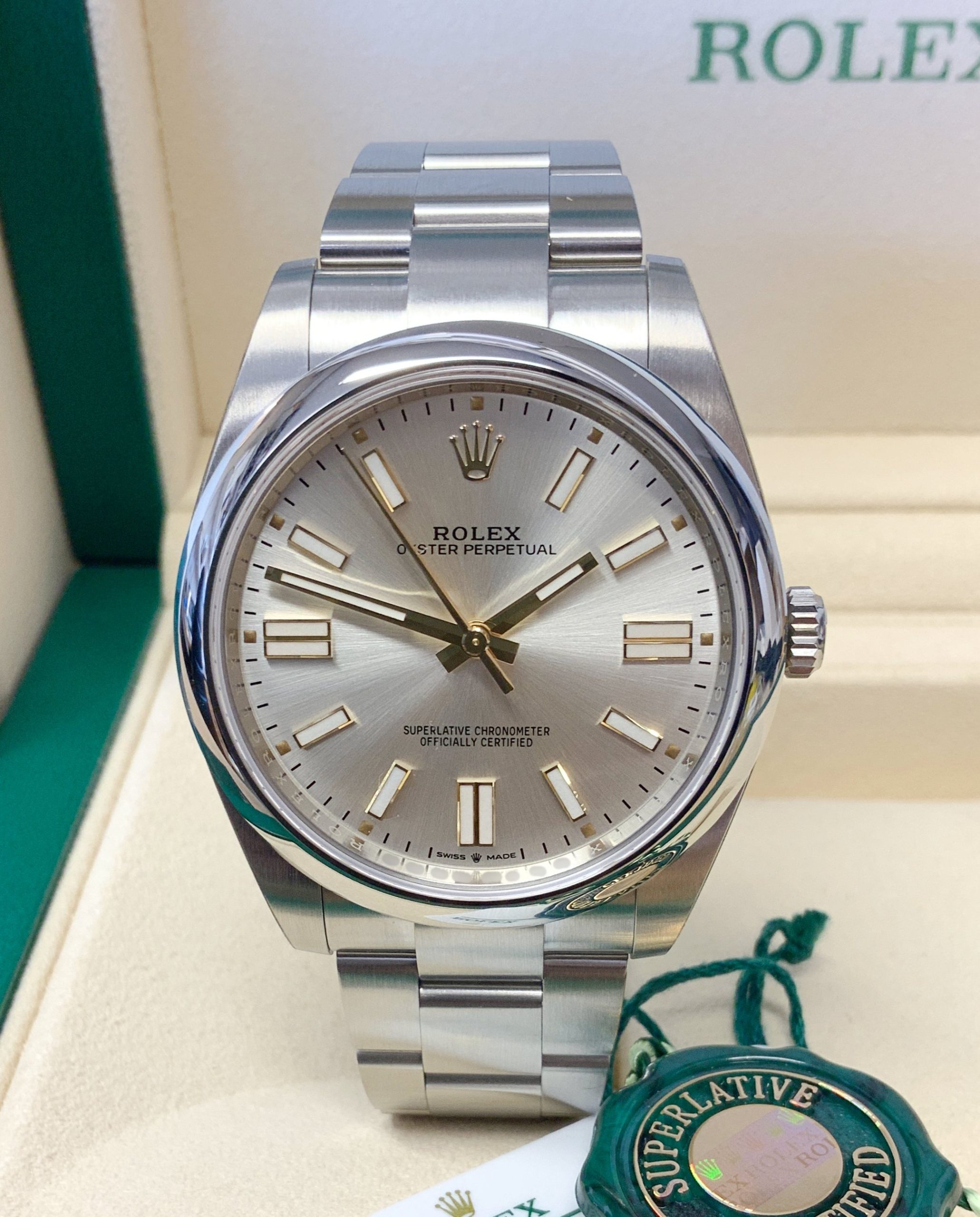 Rolex replica Oyster Perpetual 41 124300 Silver Dial - immagine 2