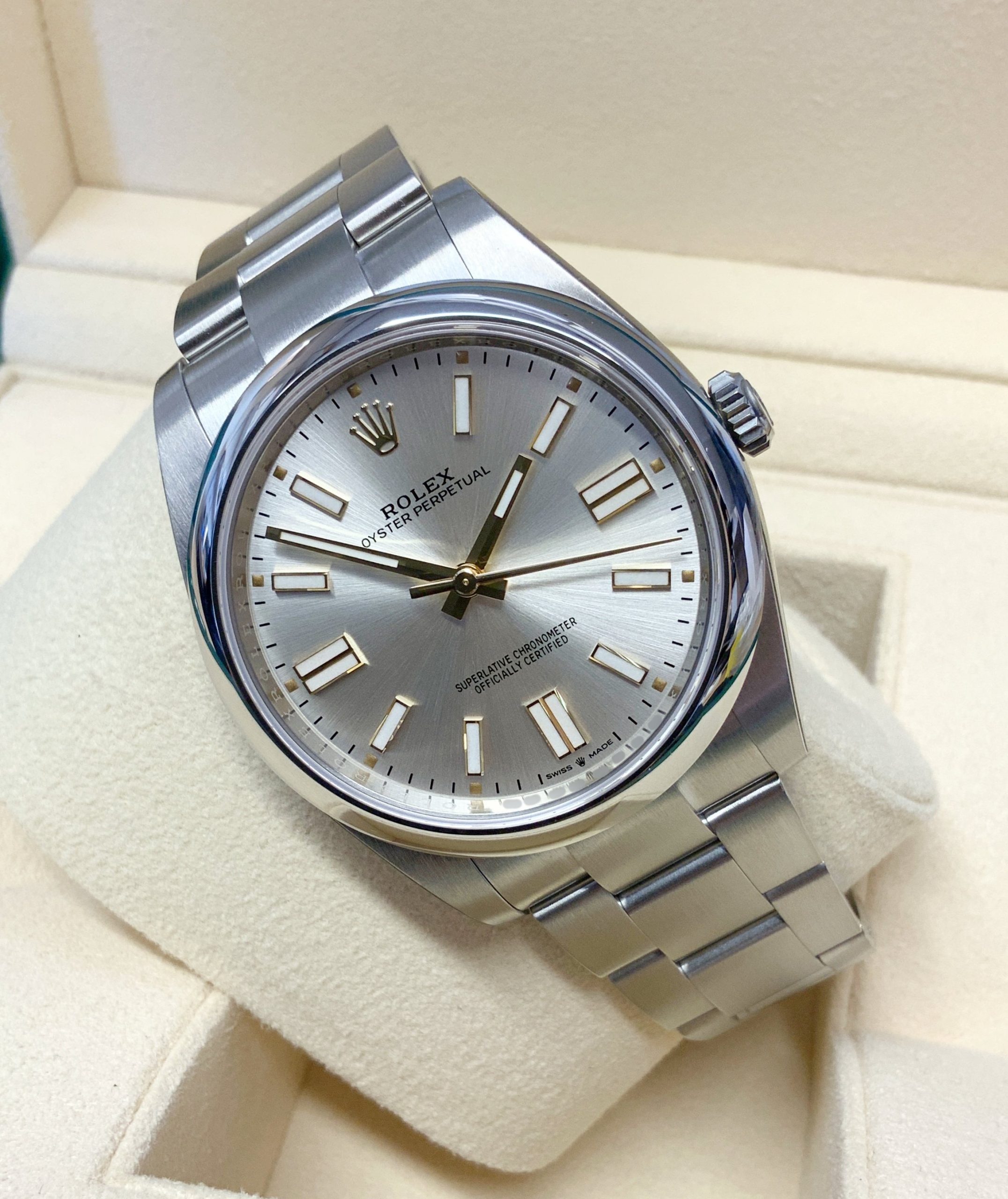 Rolex replica Oyster Perpetual 41 124300 Silver Dial - immagine 5