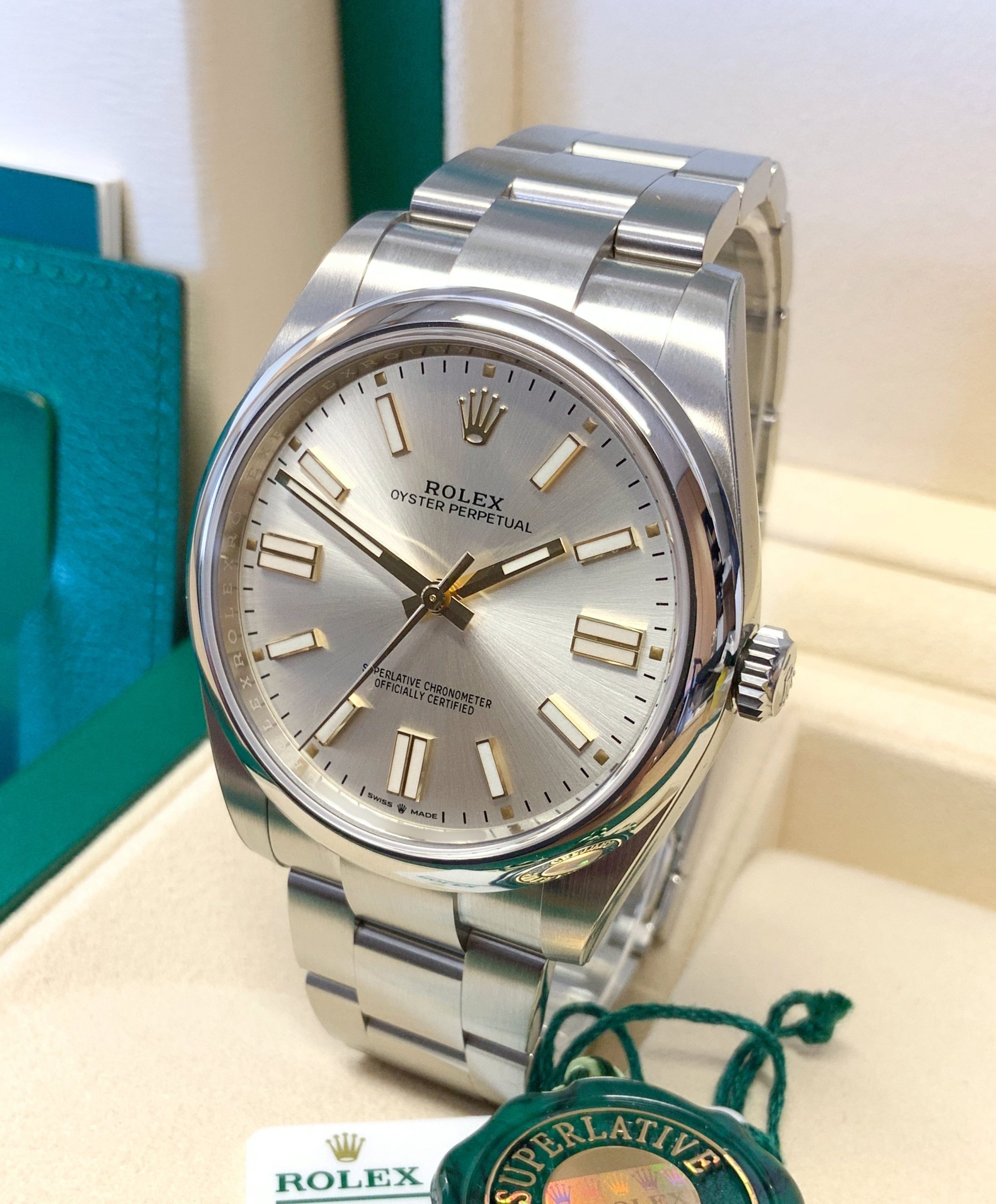 Rolex replica Oyster Perpetual 41 124300 Silver Dial - immagine 8