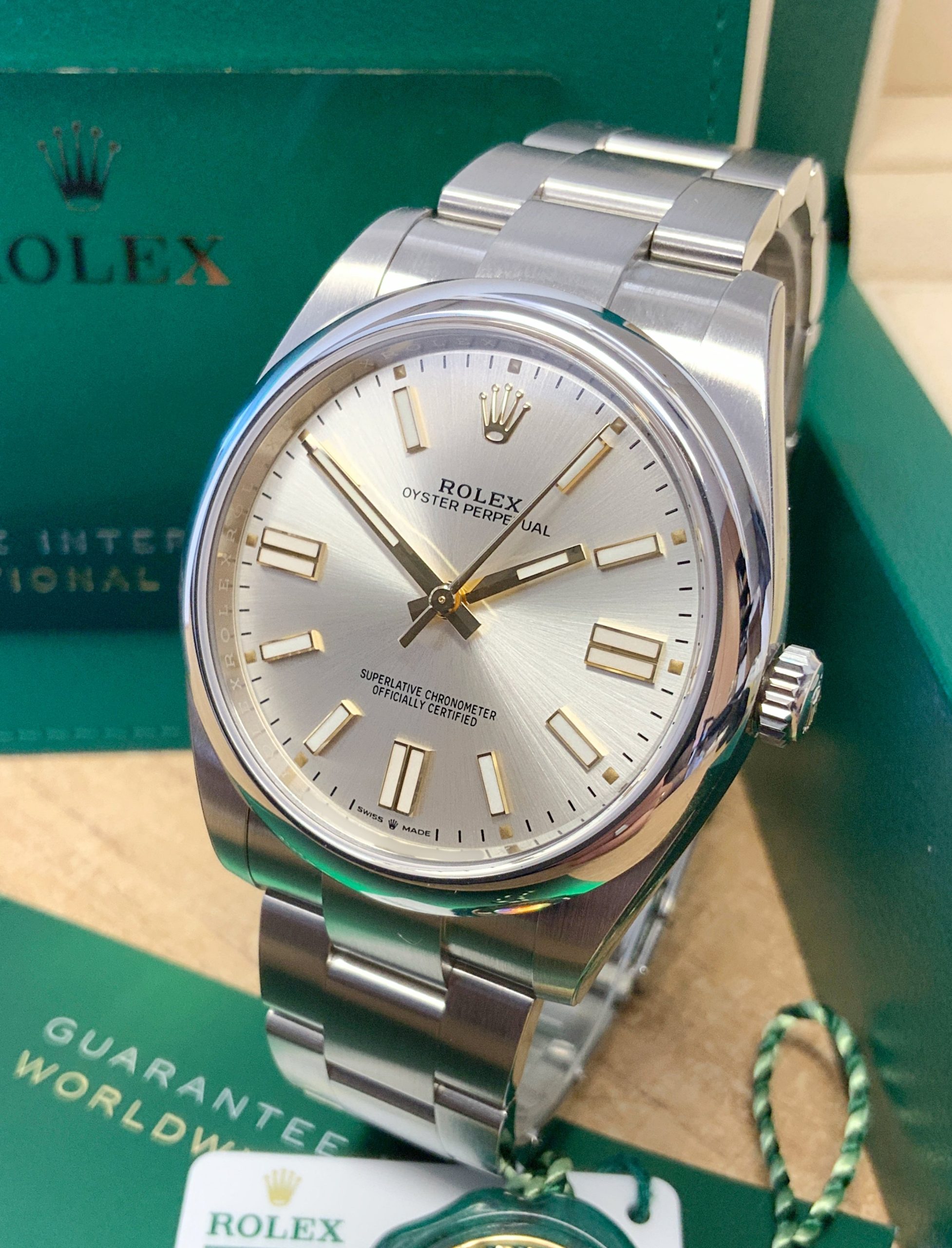 Rolex replica Oyster Perpetual 41 124300 Silver Dial - immagine 9