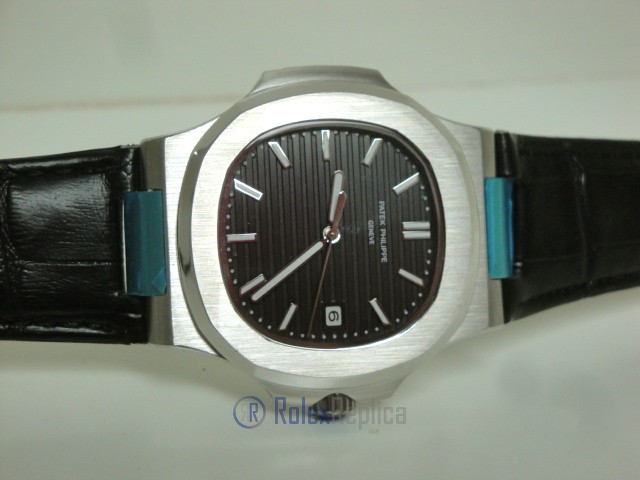 patek philippe replica nautilus acciaio black dial skeletron orologio replica