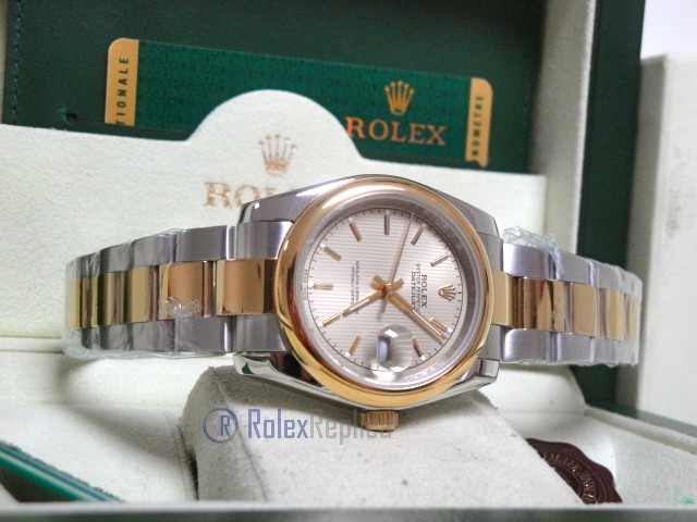 rolex replica datejust acciaio oro oyster grey dial barrette orologio imitazione - immagine 15