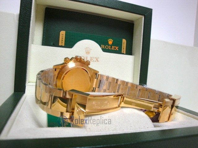rolex replica daytona rainbow full diamonds oro giallo orologio replica - immagine 10