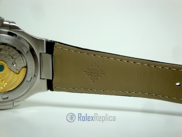 patek philippe replica nautilus acciaio black dial skeletron orologio replica - immagine 10