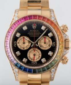 rolex replica daytona rainbow full diamonds oro giallo orologio replica