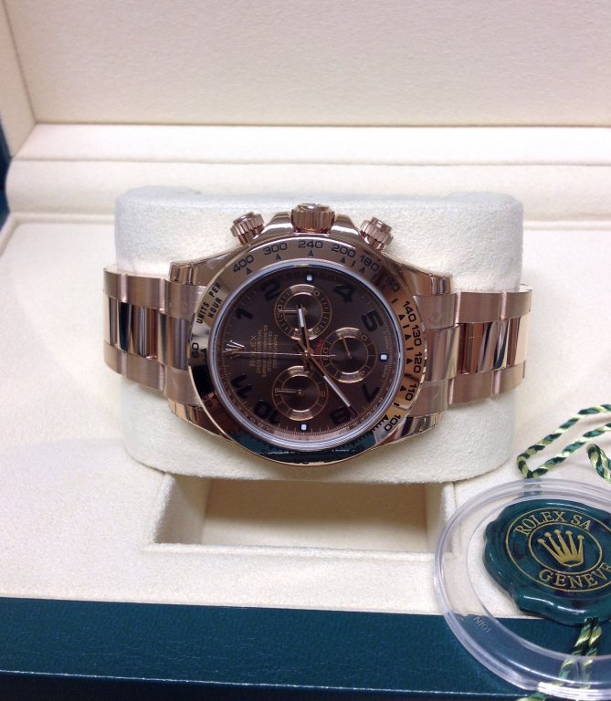 Rolex replica Daytona 116505 Rose Gold Chocolate Dial orologio replica - immagine 3