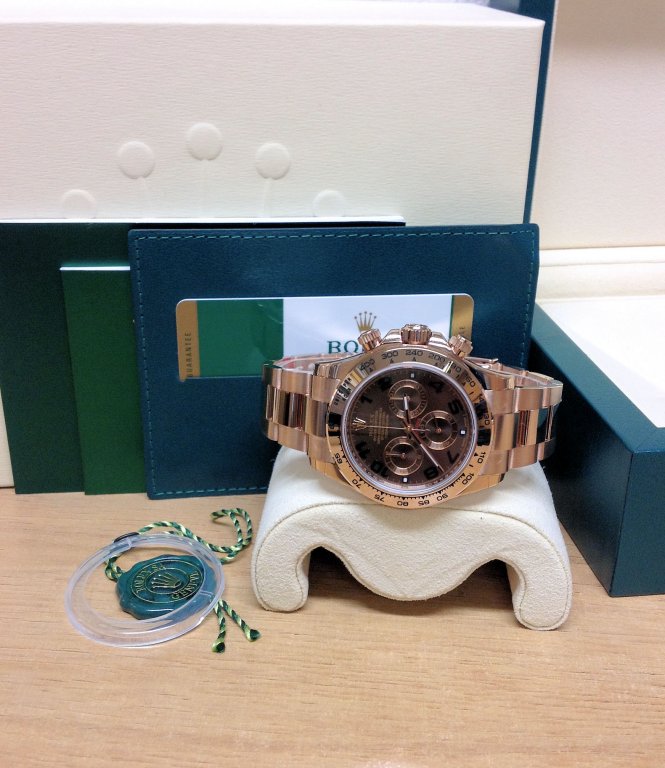 Rolex replica Daytona 116505 Rose Gold Chocolate Dial orologio replica - immagine 5
