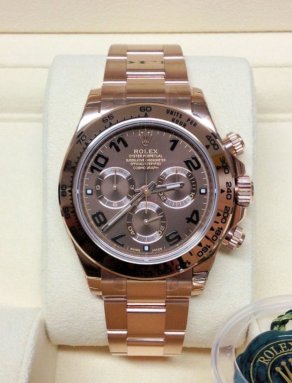 Rolex replica Daytona 116505 Rose Gold Chocolate Dial orologio replica - immagine 6