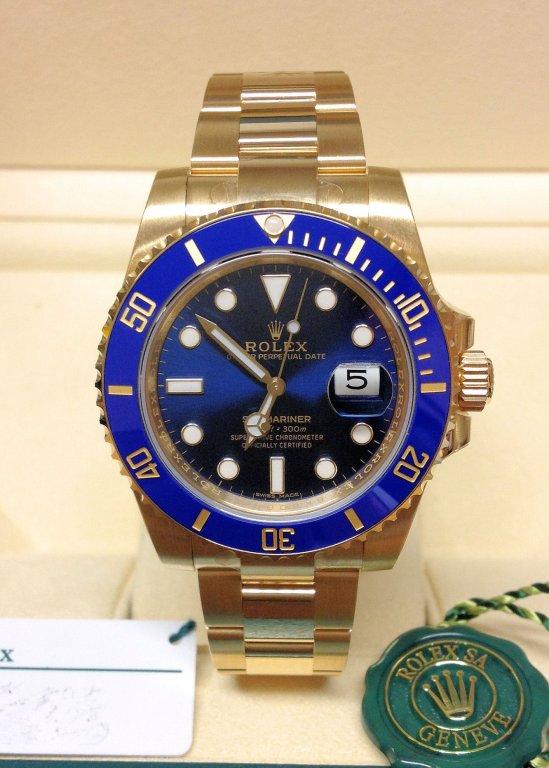rolex replica submariner 116618LB blue dial orologio replica copia imitazione - immagine 6