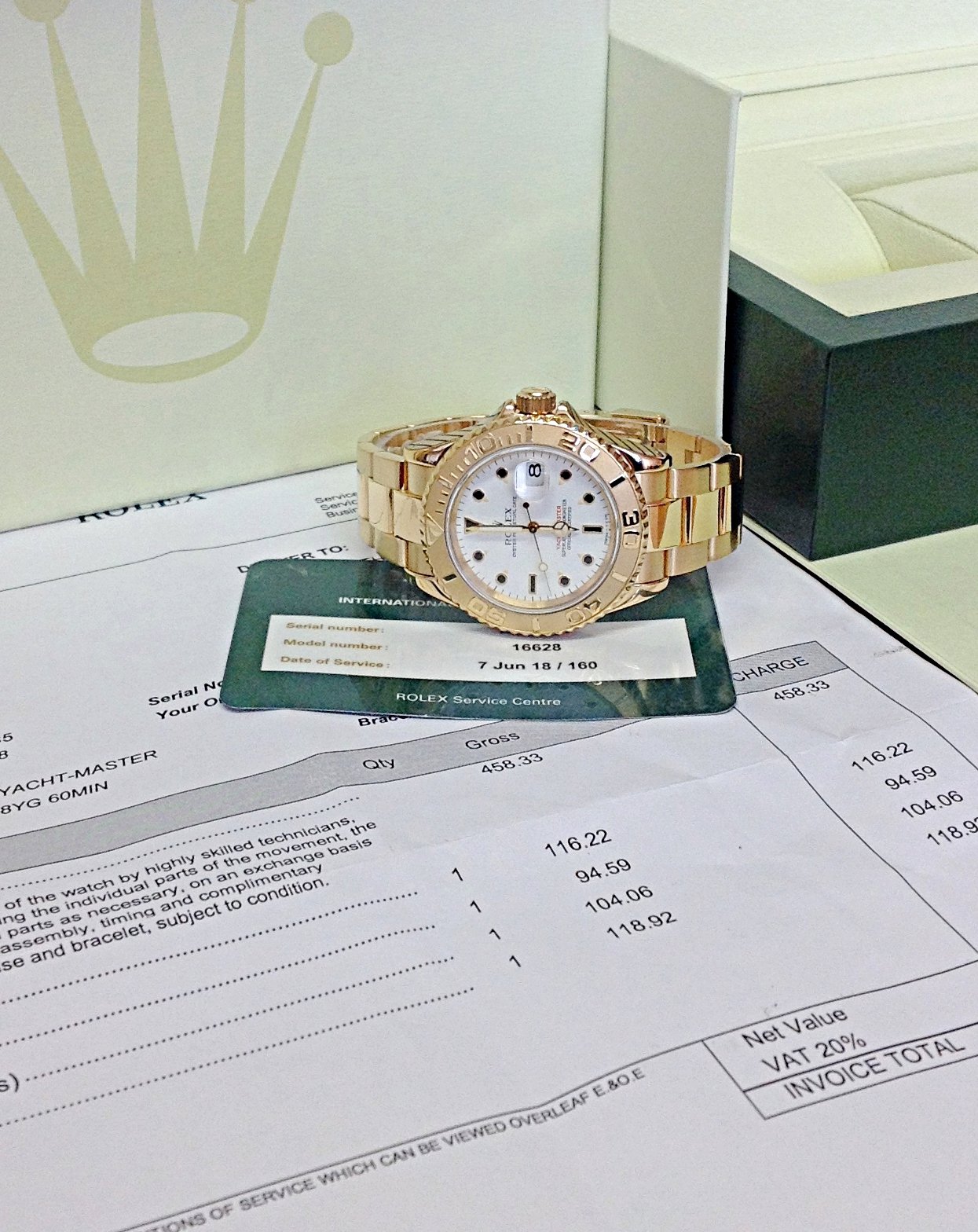 Rolex replica Yacht-Master 16628 40mm Yellow Gold orologio replica - immagine 6
