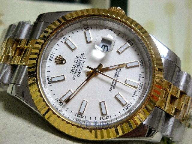 Rolex replica Datejust II acciaio oro white dial barrette imitazione replica - immagine 2