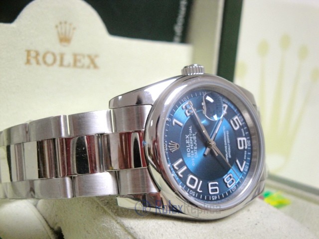 rolex replica datejust acciaio oyster blue dial orologio imitazione - immagine 6