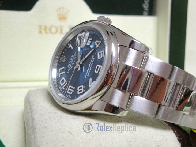 rolex replica datejust acciaio oyster blue dial orologio imitazione - immagine 7