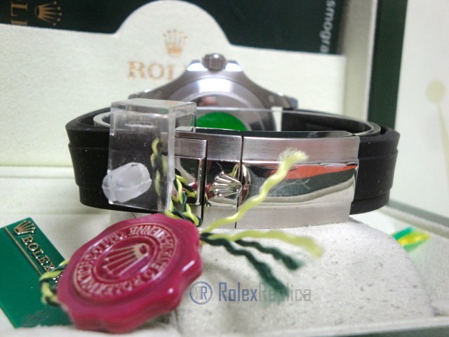 rolex replica yacht master I strip rubber-b dial blue basilea - immagine 8