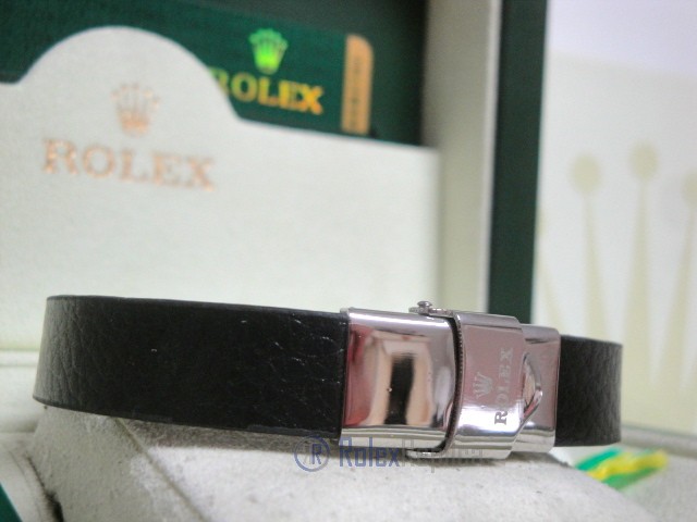 Rolex replica gioielli bracciale jubilèè-style acciaio-pelle black - immagine 6