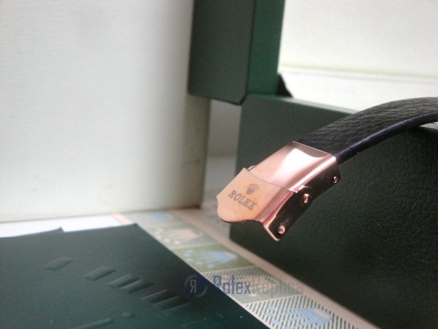 Rolex replica gioielli bracciale jubilèè-style everose-pelle black - immagine 6