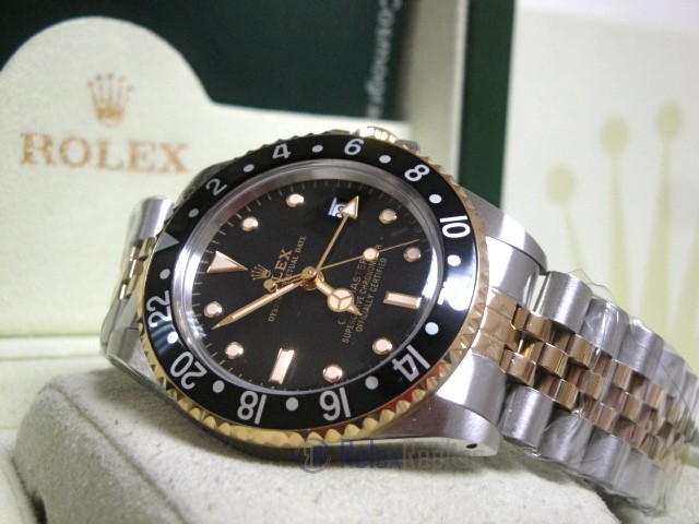 Rolex replica GMT Master II vintage acciaio oro jubilèè black dial orologio replica