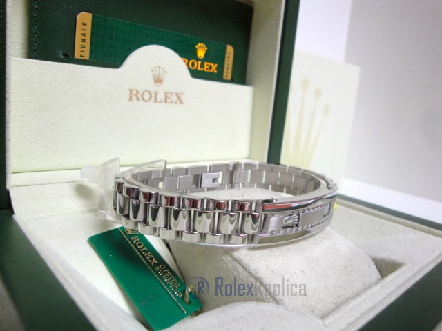 Rolex replica gioielli bracciale II president-style oro bianco white gold - immagine 3