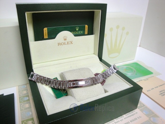 Rolex replica gioielli bracciale II president-style oro bianco white gold - immagine 8