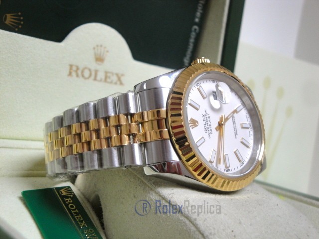 Rolex replica Datejust II acciaio oro white dial barrette imitazione replica - immagine 8