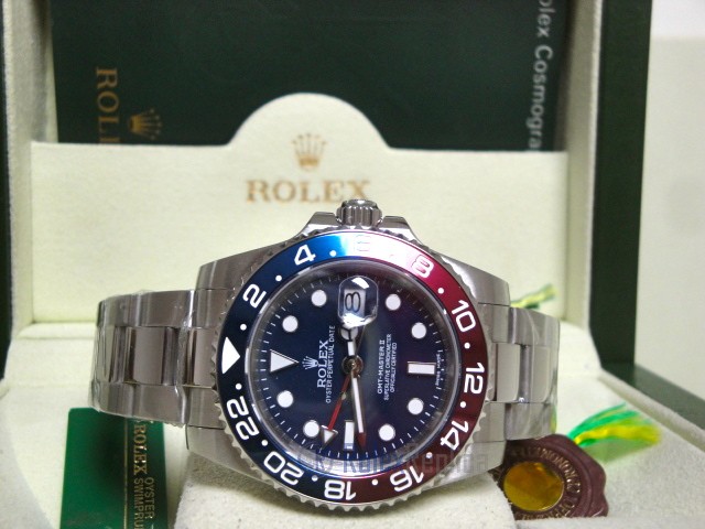 rolex replica GMT master II oro bianco blue dial 116719BLRO basilea MY2018 - immagine 6