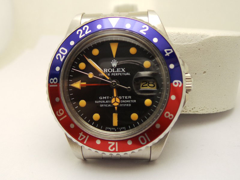 rolex replica GMT MASTER 1675 blue-red bezel jubilèè bracelet replica watch - immagine 8
