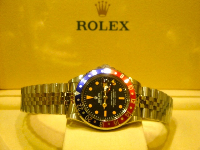 rolex replica GMT MASTER 1675 blue-red bezel jubilèè bracelet replica watch - immagine 7