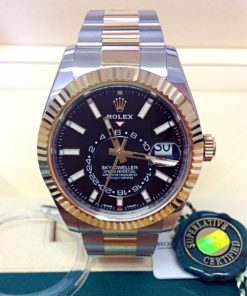Rolex replica Sky-Dweller 326933 Bi-Colour Black Dial
