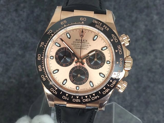 REPLICA ROLEX DAYTONA 116515 ROSE GOLD WATCH WITH SUPER CLONE 4130 MOVEMENT - immagine 2