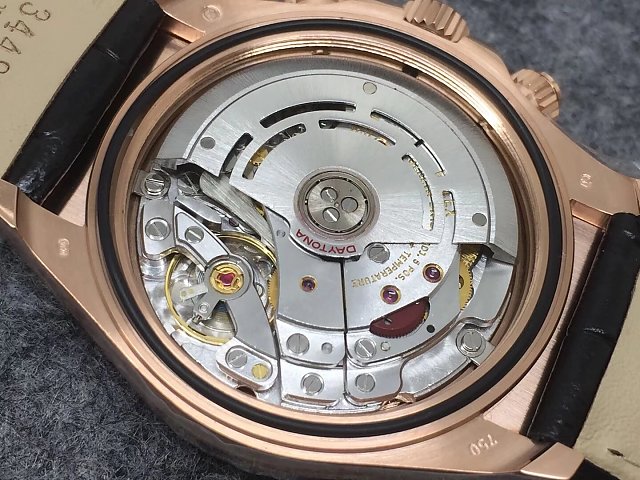 REPLICA ROLEX DAYTONA 116515 ROSE GOLD WATCH WITH SUPER CLONE 4130 MOVEMENT - immagine 11