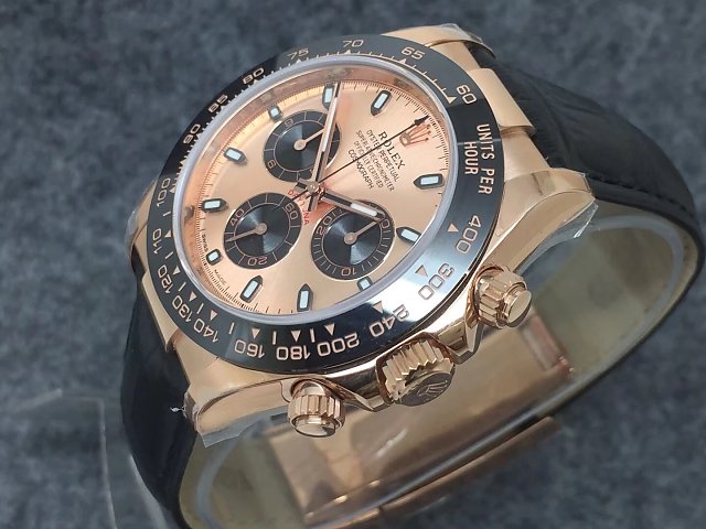 REPLICA ROLEX DAYTONA 116515 ROSE GOLD WATCH WITH SUPER CLONE 4130 MOVEMENT - immagine 3