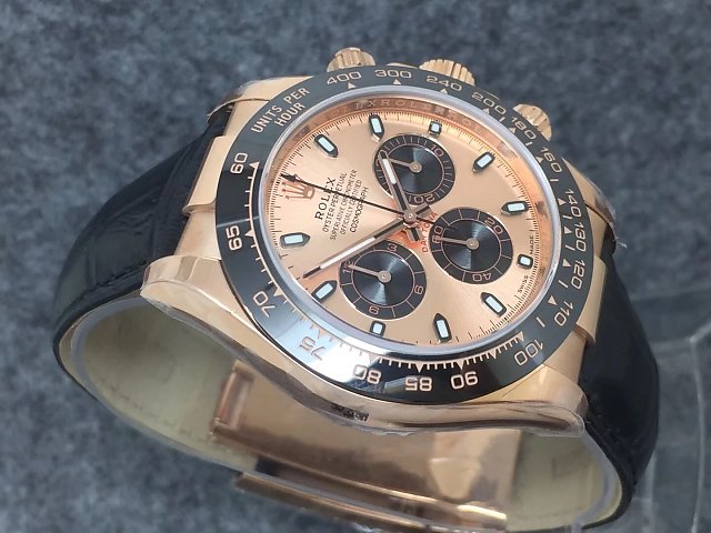 REPLICA ROLEX DAYTONA 116515 ROSE GOLD WATCH WITH SUPER CLONE 4130 MOVEMENT - immagine 4