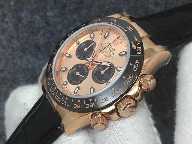 REPLICA ROLEX DAYTONA 116515 ROSE GOLD WATCH WITH SUPER CLONE 4130 MOVEMENT - immagine 5