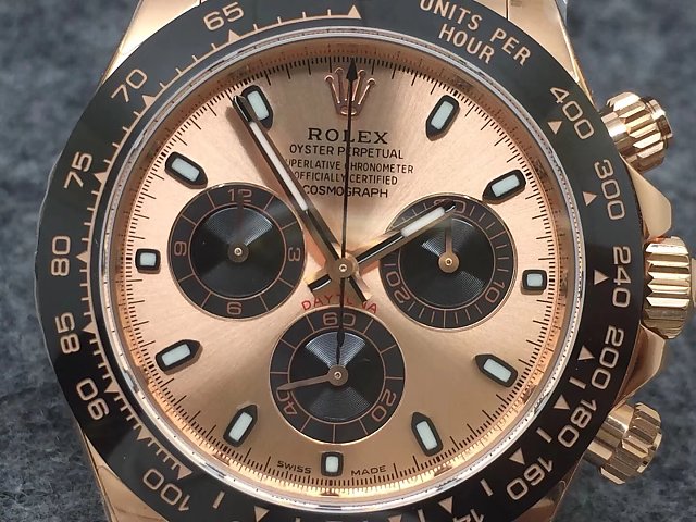 REPLICA ROLEX DAYTONA 116515 ROSE GOLD WATCH WITH SUPER CLONE 4130 MOVEMENT - immagine 7