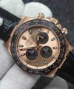 REPLICA ROLEX DAYTONA 116515 ROSE GOLD WATCH WITH SUPER CLONE 4130 MOVEMENT