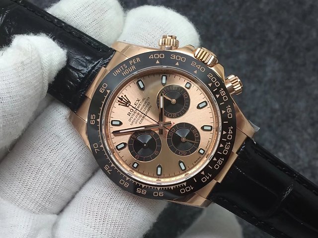 REPLICA ROLEX DAYTONA 116515 ROSE GOLD WATCH WITH SUPER CLONE 4130 MOVEMENT